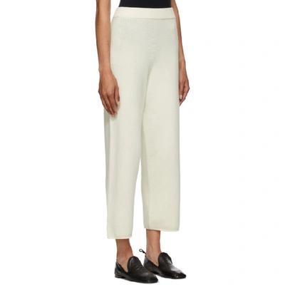 Shop Arch The Off-white Cashmere And Wool Lounge Pants In Ivory