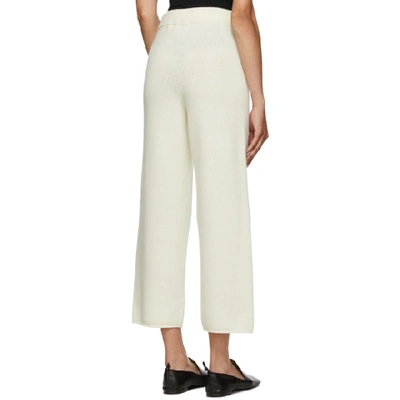 Shop Arch The Off-white Cashmere And Wool Lounge Pants In Ivory