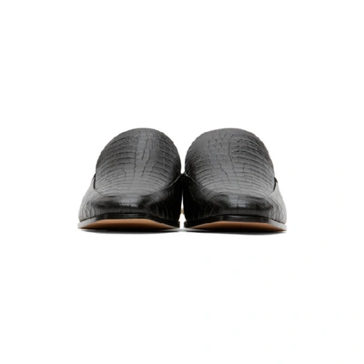 Shop Nicholas Kirkwood Black Croc Casati Moccassins In N99 Black