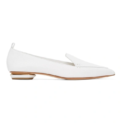 Shop Nicholas Kirkwood White Beya Loafers In W01 White