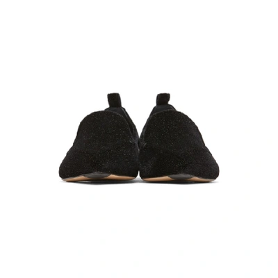 Shop Nicholas Kirkwood Black Glitter Beya Loafers In N99 Black