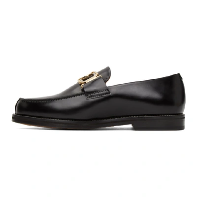 Shop Lanvin Black Swan Loafers In 10black