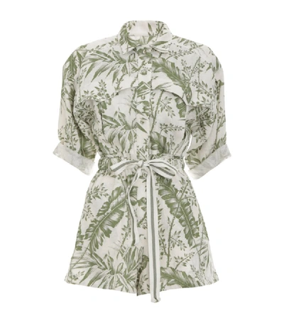 Shop Zimmermann Printed Empire Playsuit