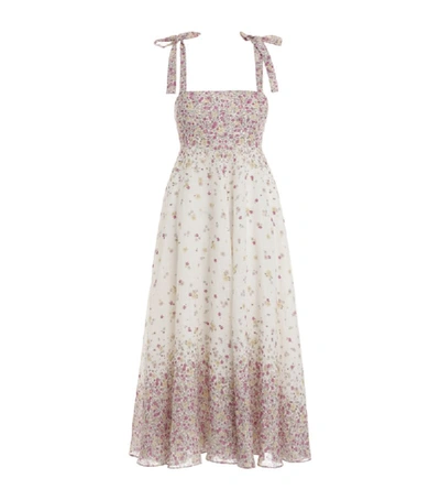 Shop Zimmermann Carnaby Tie-shoulder Maxi Dress