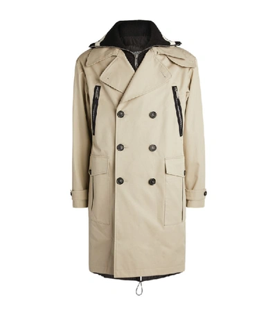 Shop Dsquared2 Text Print Trench Coat