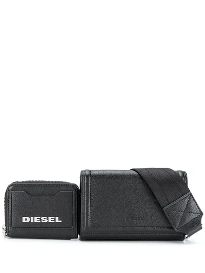 Shop Diesel Multifunctional Belt Bag In Black