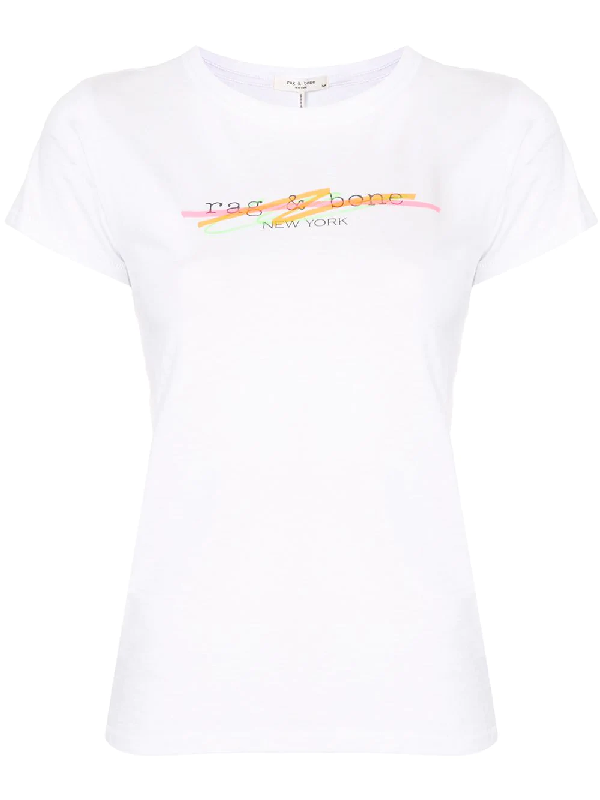 Rag & Bone Rb Highlighter T-shirt In White | ModeSens