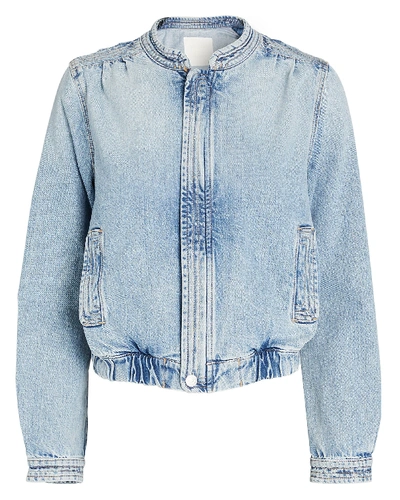 Shop Mother The Quad Denim Bomber Jacket In Win Some, Lose Some