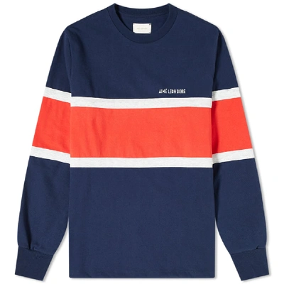 Shop Aimé Leon Dore Multi Stripe Long Sleeve Tee In Blue