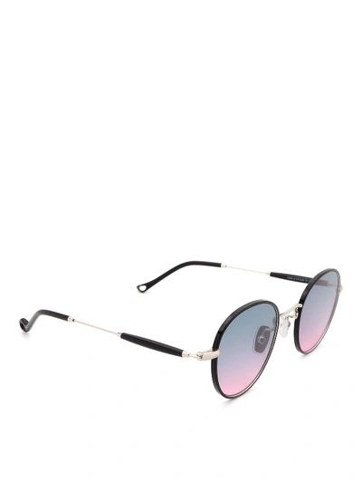 Shop Eyepetizer Cinq Rounded Ultralight Sunglasses In Black