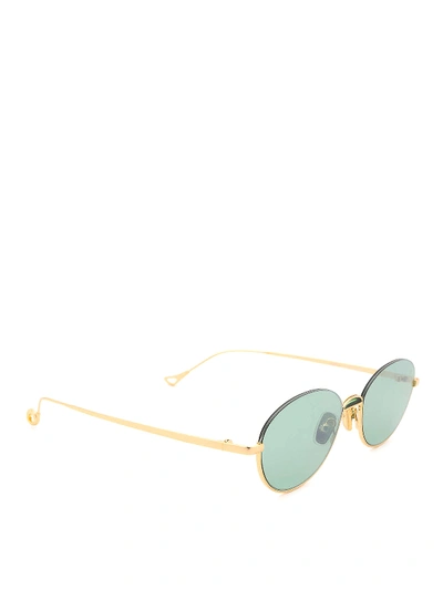 Shop Eyepetizer Narita Oval Sunglasses In Gold