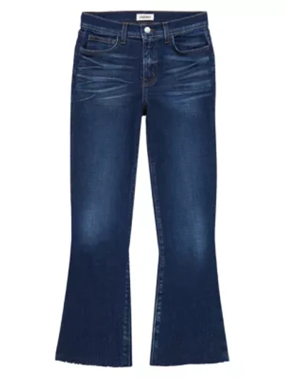 Shop L Agence Kendra High-rise Cropped Flare Jeans In Nova