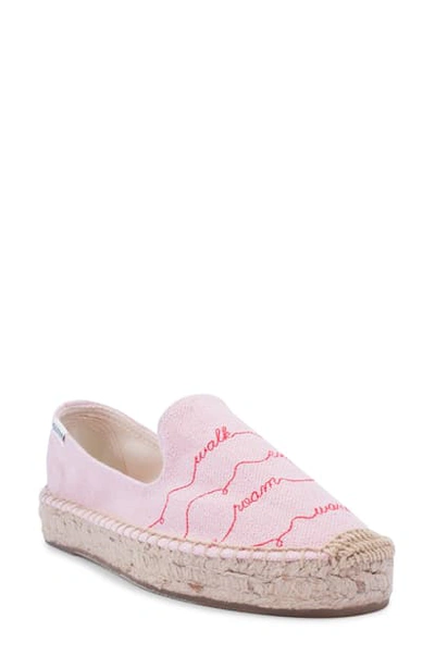 Shop Soludos Walk This Way Espadrille In Dusty Rose Canvas