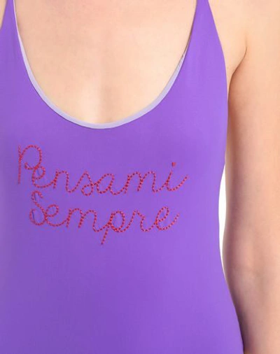 Shop Giada Benincasa One-piece Swimsuits In Purple