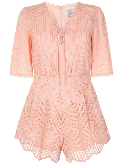 Shop We Are Kindred Lua Broderie Anglaise Playsuit In Pink