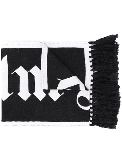 Shop Palm Angels Scarf With Logo In Black