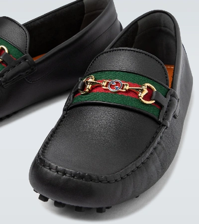 Shop Gucci Ayrton Horsebit Loafers In Black