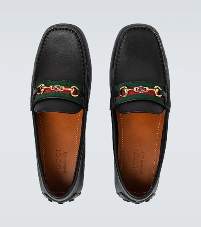 Shop Gucci Ayrton Horsebit Loafers In Black