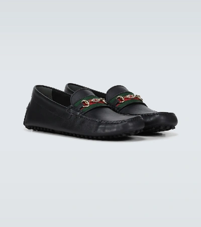 Shop Gucci Ayrton Horsebit Loafers In Black