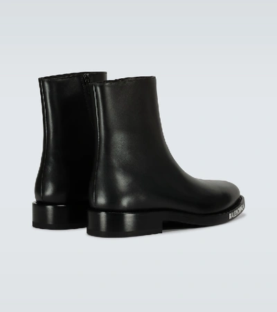 Shop Balenciaga Soft Bootie Leather Boots In Black