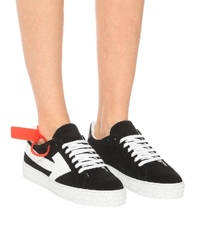 Shop Off-white Degrade Arrow Suede Sneakers In Black