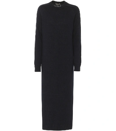 Shop Loro Piana Madison Cashmere Midi Dress In Blue