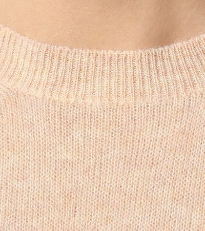Shop Agnona Cashmere And Silk-blend Sweater In Pink