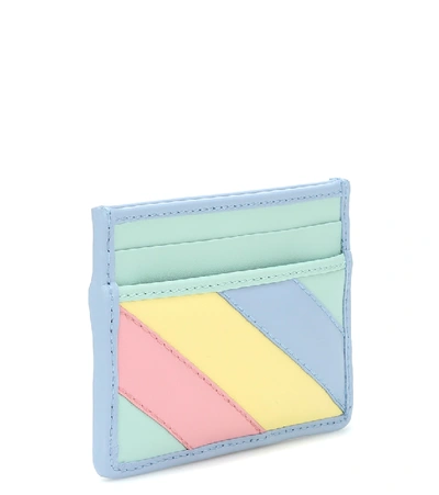Shop Gucci Gg Marmont Leather Cardholder In Multicoloured
