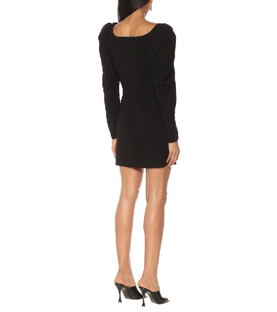 Shop Magda Butrym Wool-blend Minidress In Black