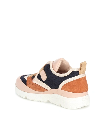 Shop Chloé Colorblocked Sneakers In Beige