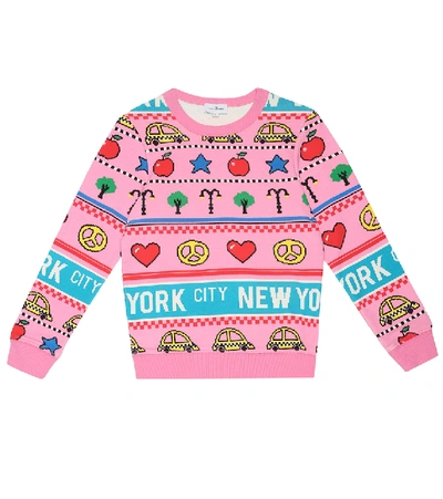 Shop Little Marc Jacobs Printed Cotton Sweatshirt In Pink