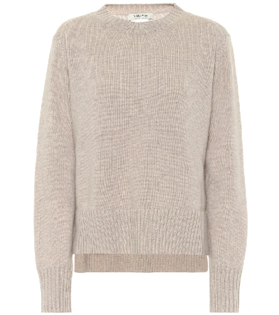 Shop Max Mara Getti Wool And Cashmere Sweater In Beige
