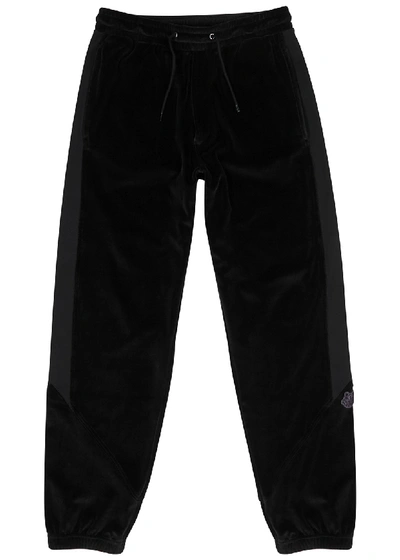 Shop Kenzo Black Velour Sweatpants