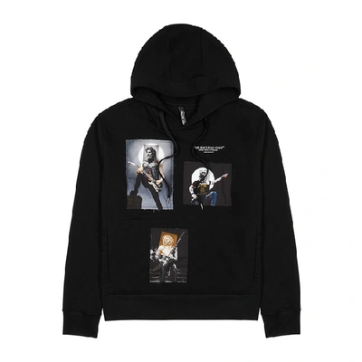 Shop Neil Barrett Rockstar God Hooded Cotton-jersey Sweatshirt In Black