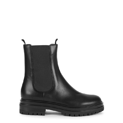 Shop Gianvito Rossi 40 Black Leather Chelsea Boots