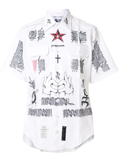 Shop Children Of The Discordance Graphic-print Short-sleeved Shirt In White