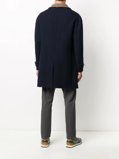 Shop Brunello Cucinelli Wool Coat In Blue