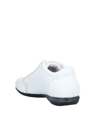 Shop Alberto Guardiani Man Sneakers White Size 10 Soft Leather