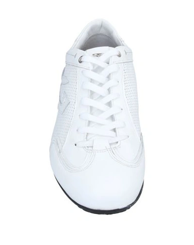 Shop Alberto Guardiani Man Sneakers White Size 10 Soft Leather