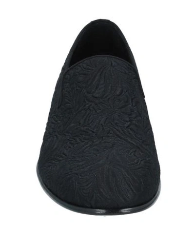 Dolce & Gabbana Black Dg Crown Embroidery Loafers Slip On Shoes