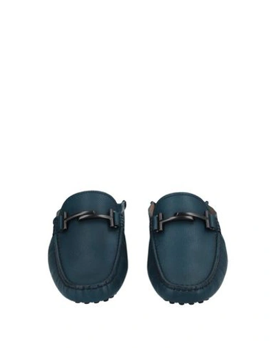 Tod's Man Mules & Clogs Midnight Blue Size 5.5 Soft Leather In Blue
