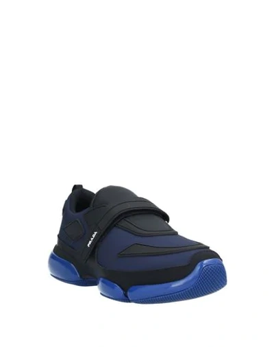 Shop Prada Sneakers In Dark Blue