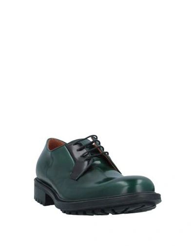 Shop Daniele Alessandrini Laced Shoes In Emerald Green