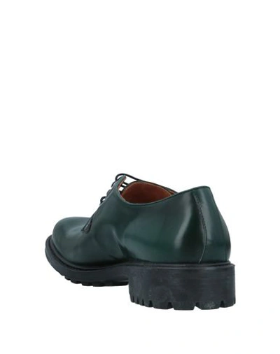 Shop Daniele Alessandrini Laced Shoes In Emerald Green