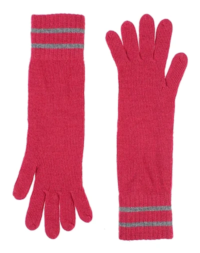 Shop Semicouture Gloves In Garnet
