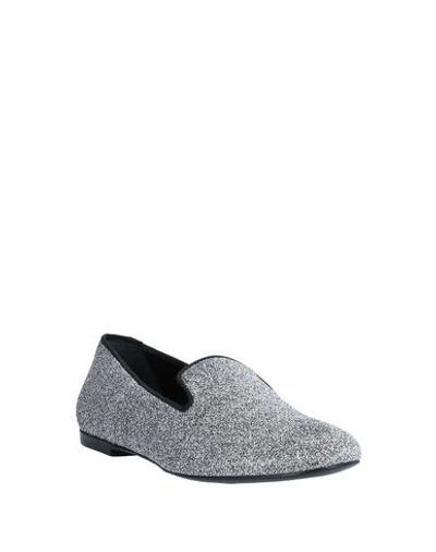 Shop Atos Lombardini Loafers In Silver