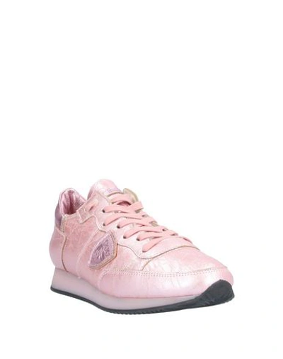 Shop Philippe Model Woman Sneakers Pink Size 7 Soft Leather