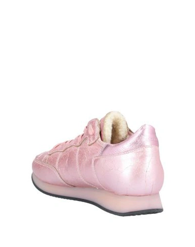 Shop Philippe Model Woman Sneakers Pink Size 7 Soft Leather