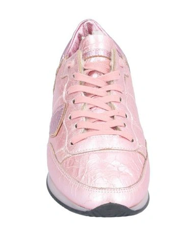 Shop Philippe Model Woman Sneakers Pink Size 7 Soft Leather