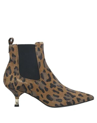 Shop Giampaolo Viozzi Ankle Boots In Khaki